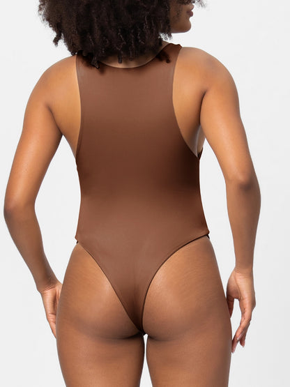 Full Size Round Neck Wide Strap Bodysuit