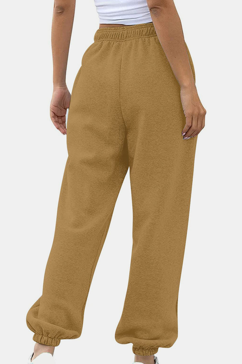 Elastic Waist Joggers with Pockets