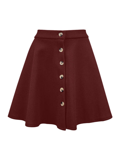 Buttoned Corduroy Mini Skirt